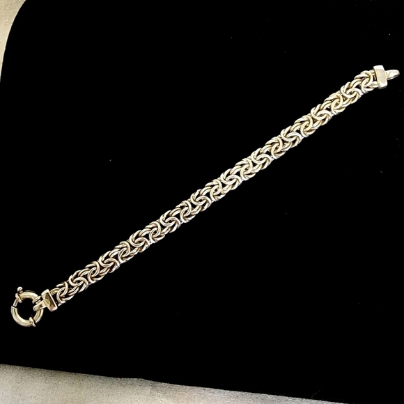 Sterling Silver Byzantine Style Bracelet - Picture 2 of 6